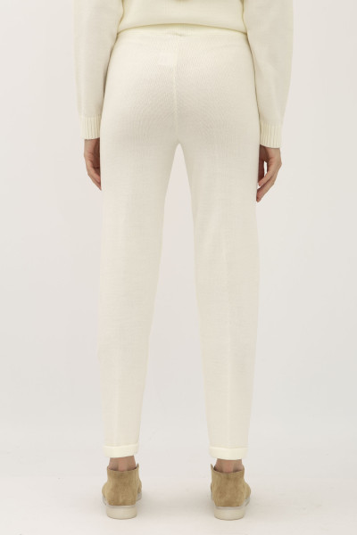 Штани молочні з вовною вільного крою 23218101