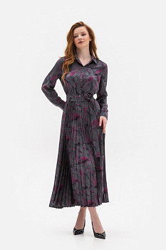 Сукня міді з спідницею плісе Міріал 02