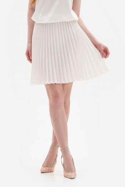 Міні спідниця гофре молочного кольору Терія 01