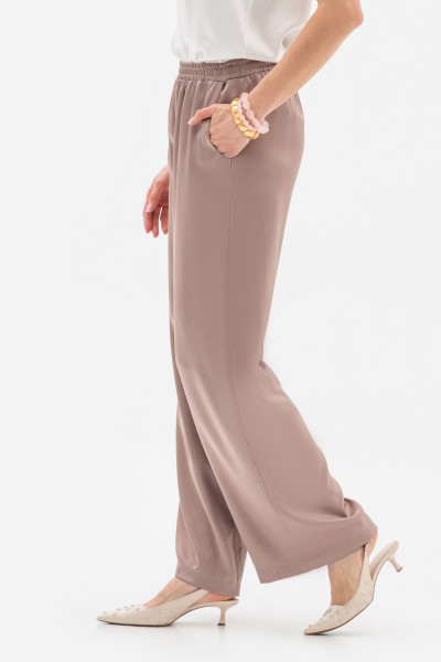 Вільні штани із сатину капучино кольору Ріяз 706