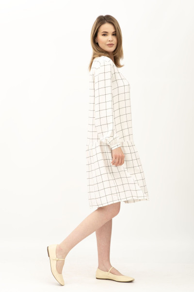 Біла сукня у клітинку з бавовни Ровада Біла сукня у клітинку з бавовни Ровада