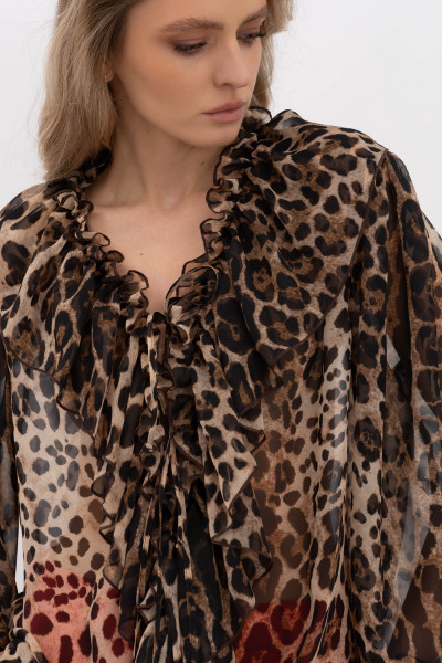 Шифонова блуза з леопардовим принтом Нілда 1