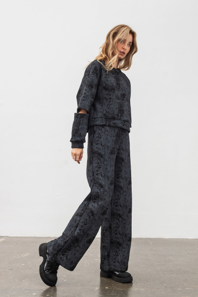 Сірі штани з трикотажу вільного силуету Жалін 01