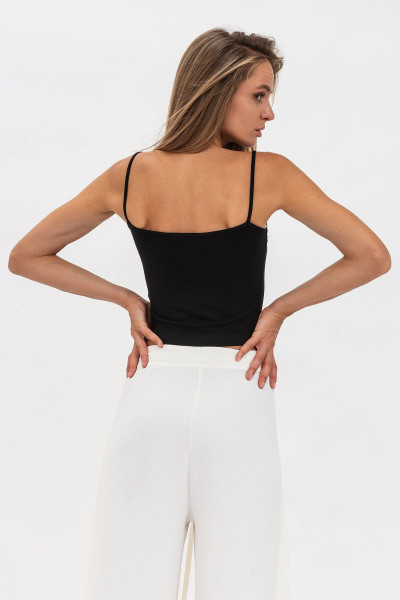 Трикотажна жіноча майка чорного кольору Дезірі