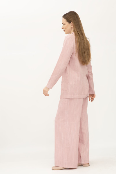 Лляний однобортний жакет рожевий Меларі 12