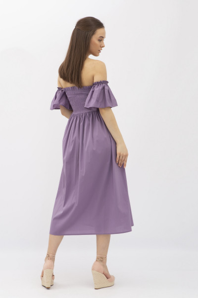 Стильне жіноче плаття з жовтої бавовни Арвід 01 Стильне жіноче плаття з жовтої бавовни Арвід 01