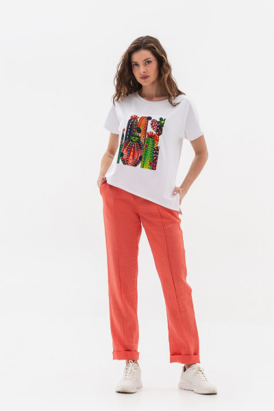 Трикотажна футболка білого кольору Майліс 01