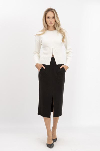 Спідниця трикотажна чорного кольору 25117100