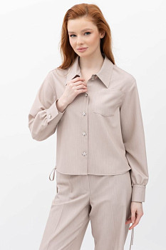 Жіноча блуза-сорочка з костюмної тканини Забава