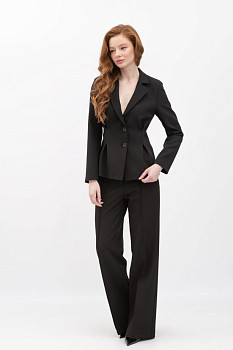 Брюки з костюмної тканини чорного кольору Аквас 01