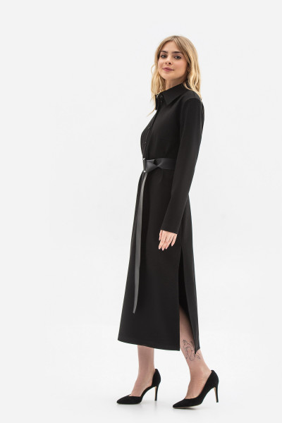 Сукня прямого силуету довжини міді чорного кольору Реліна Сукня прямого силуету довжини міді чорного кольору Реліна