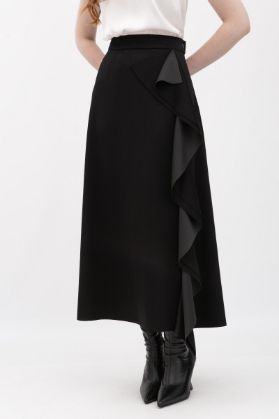 Трикотажна спідниця максі силуету трапеція Рінель 01