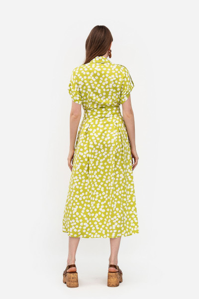 Сукня довжини міді салатового кольору Ексанта 03 Сукня довжини міді салатового кольору Ексанта 03