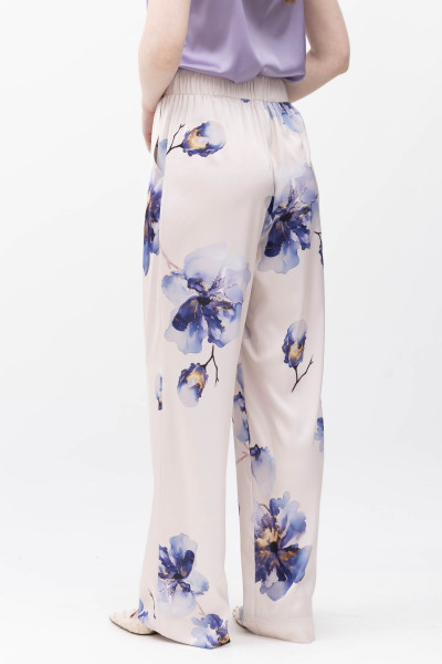 Широкі шовкові брюки з високою посадкою Тресор 02