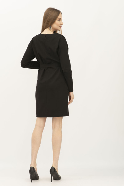 Чорна коротка сукня зі щільного трикотажу з віскозою Ніч 13 Чорна коротка сукня зі щільного трикотажу з віскозою Ніч 13