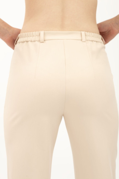 Жіночі штани завужені з костюмної тканини бежеві Фіоре 03