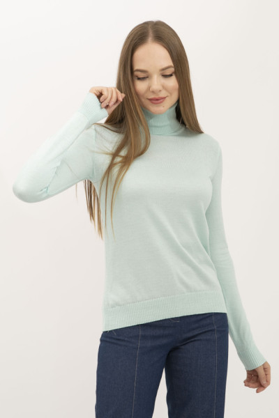 Гольф салатового кольору з високим коміром 23205002