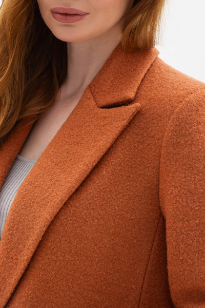 Жакет oversize з вовною теракотового  кольору Ємісія