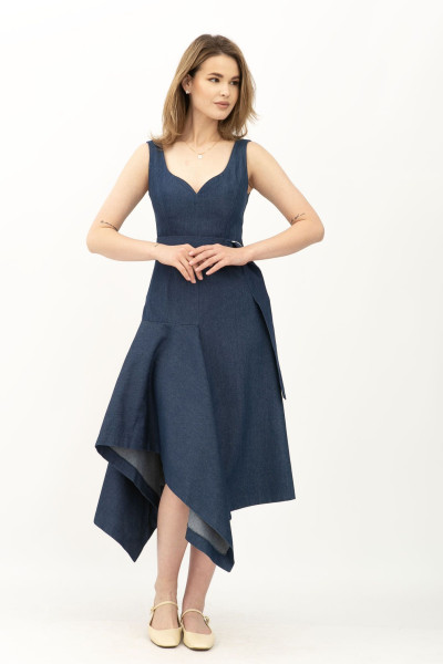 Джинсовий сарафан довжини міді Адагер Джинсовий сарафан довжини міді Адагер