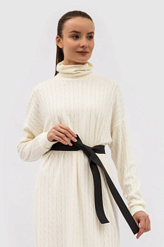 Жіночий пояс з екошкіри чорного кольору 6