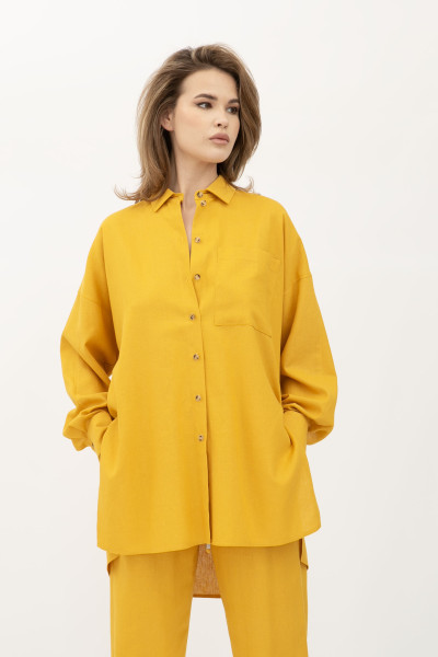 Гірчична сорочка оверсайз Сінон 21