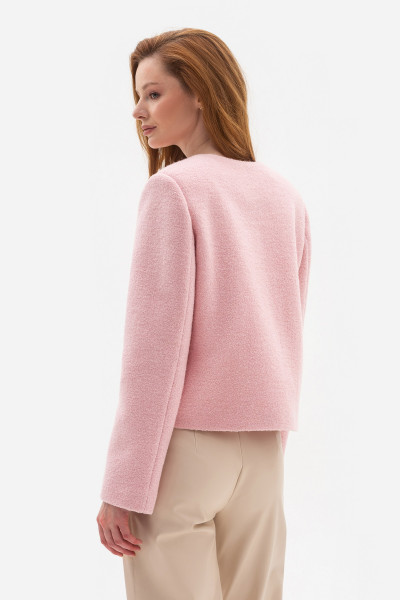 Жакет прямого силуету рожевого кольору Сателі