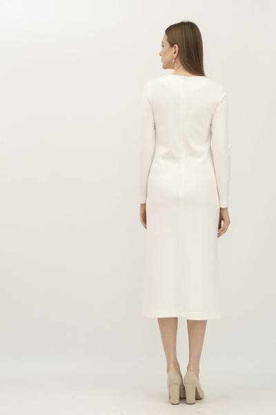 Молочна трикотажна сукня довжини міді Дарен Молочна трикотажна сукня довжини міді Дарен