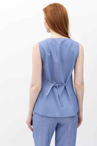 Жилет з костюмної тканини блакитного кольору Феліна 1