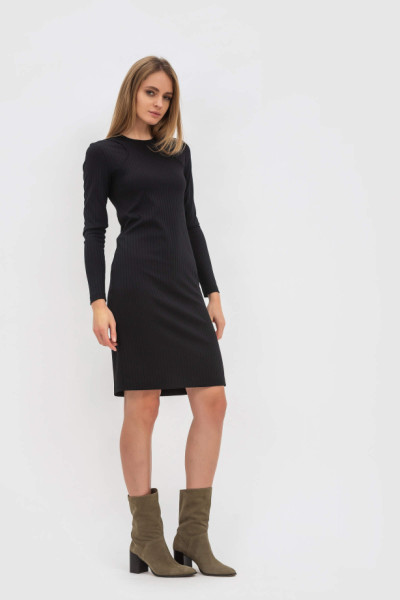Сукня з трикотажу довжиною до коліна чорна Мейа 03 Сукня з трикотажу довжиною до коліна чорна Мейа 03