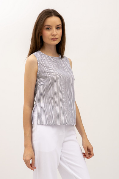 Літня блуза без рукавів із вмістом льону 70% Доляна