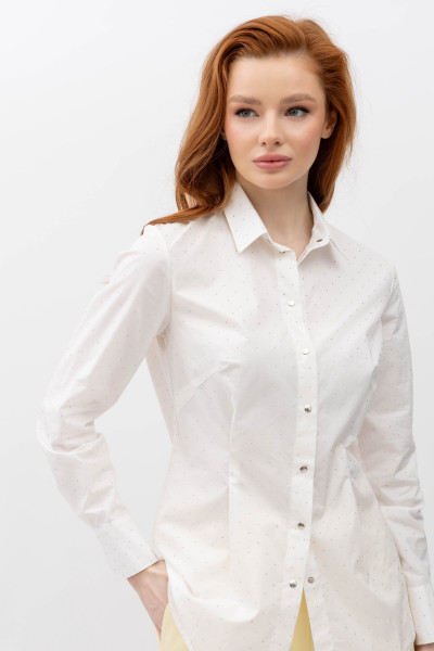 Класична котонова блуза білого кольору Тенат 12