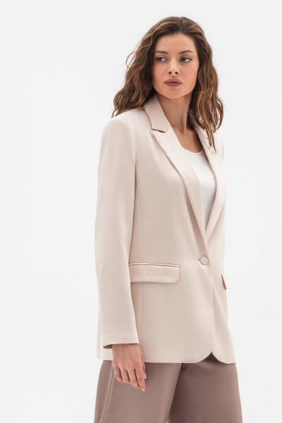 Однобортний жакет oversize бежевого кольору Ясена 02