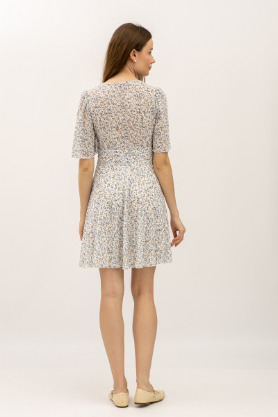 Шифонова сукні довжини міні молочного  кольору Сонора 01 Шифонова сукні довжини міні молочного  кольору Сонора 01