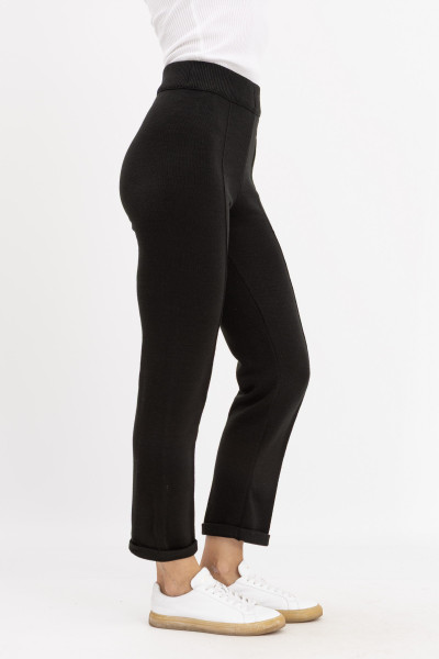 Штани чорні з вовною 25218200