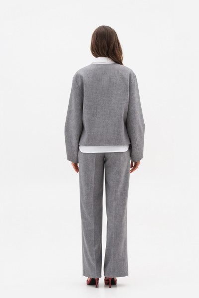 Жакет з об'ємними рукавами сірого кольору Таріна