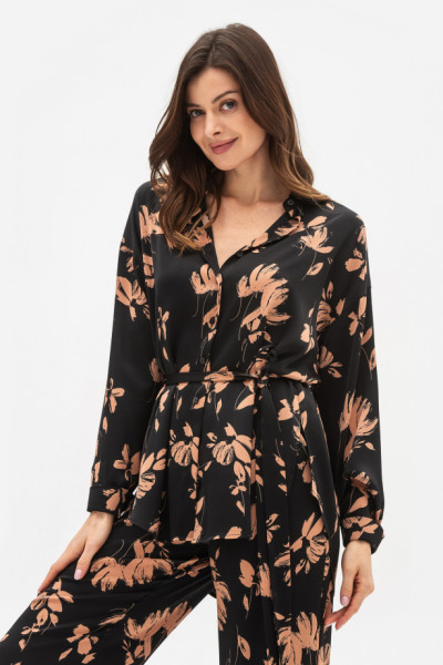 Шифонова сорочка з квітковим принтом Беліна