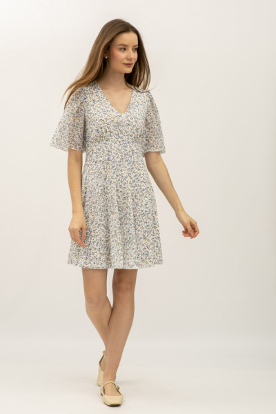 Шифонова сукні довжини міні молочного  кольору Сонора 01 Шифонова сукні довжини міні молочного  кольору Сонора 01