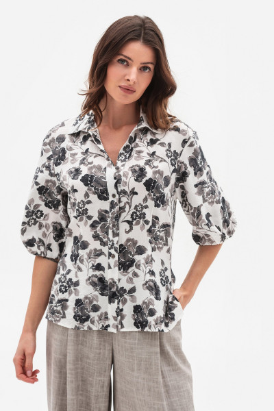 Блуза з пишними рукавами до ліктя Міара