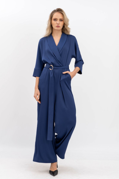 Комбінезон з костюмної тканини синього кольору Аміз 2