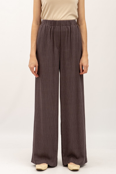 Брюки силуету палаццо коричневого кольору Ліліна