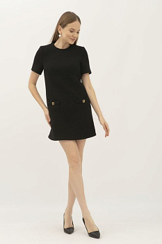 Сукня міні чорна із вмістом вовни Париж Сукня міні чорна із вмістом вовни Париж
