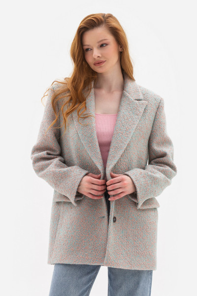 Жакет oversize з вовною блакитного кольору Ємісія 01