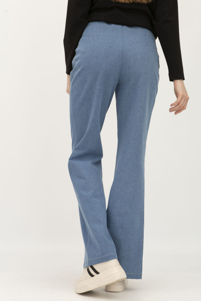 Жіночі штани денім світло -сині з високою посадкою Азука 11