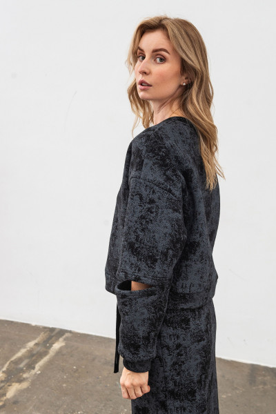 Світшот трикотажний сірого кольору Жалін 01