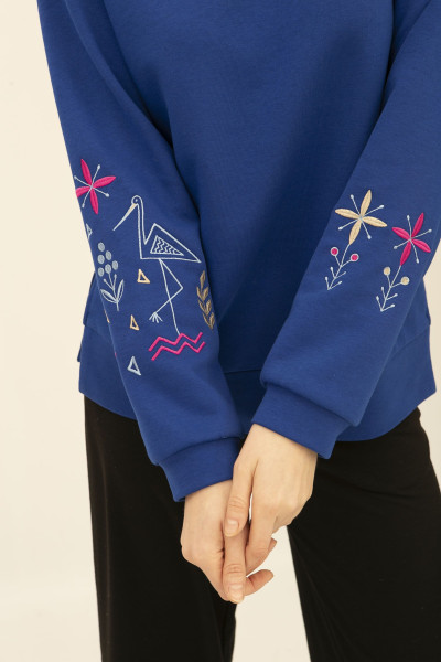 Світшот трикотажний  жіночий синій Лелека 24