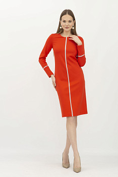Сукня міді червона прилеглого силуету Агувія Сукня міді червона прилеглого силуету Агувія
