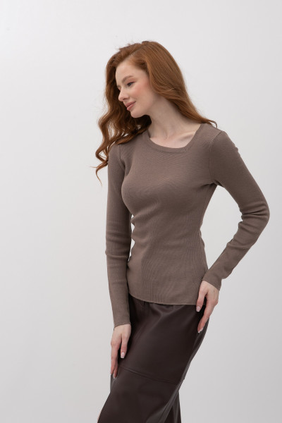 Джемпер трикотажний кольору капучино 25205000