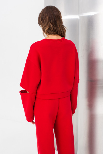 Світшот трикотажний червоного кольору Жалін