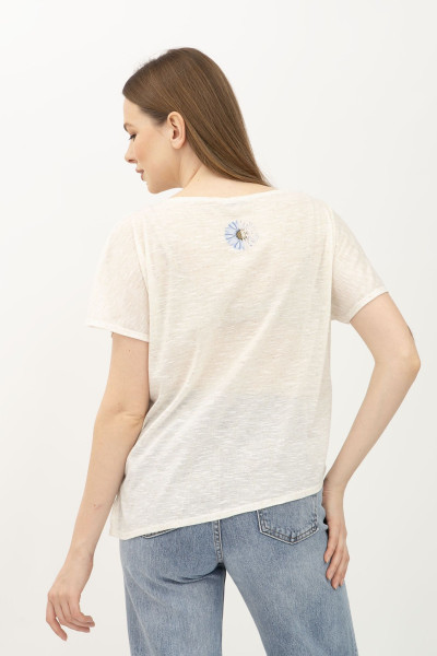 Футболка жіноча  з принтом квітки Майліс 1