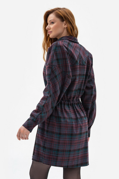 Сукня-сорочка довжини міні  у  клітинку Ксанія